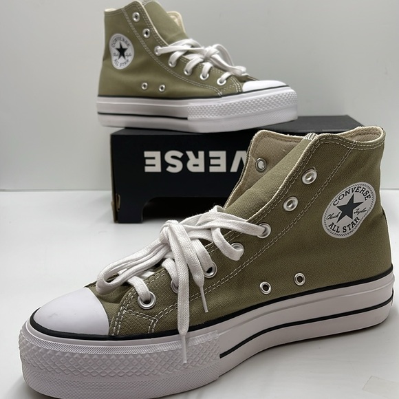 Converse WMNS CTAS LIFT HI
MOSSY SLOTH/WHITE/BLACK A07571F Platforms Sneakers - Picture 2 of 16